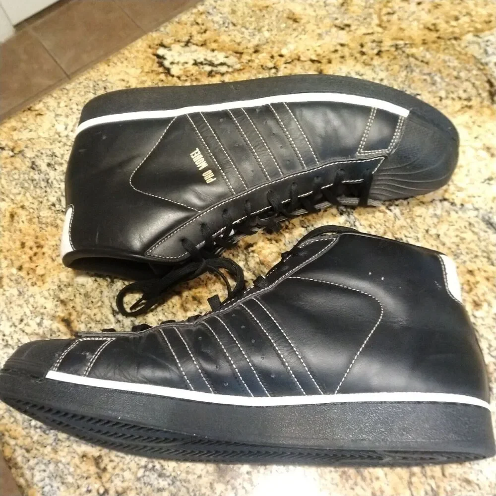 Rare Adidas Pro Model Black Tactile Gold Basketball Shoe BY4173 Men's US 12.5